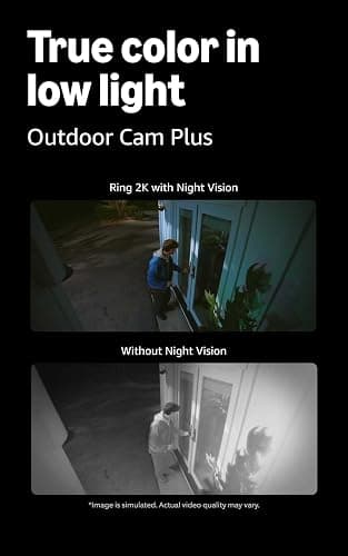 Ring Battery Doorbell (newest model), Matte Mocha with Outdoor Cam Plus, Black thumbnail 6