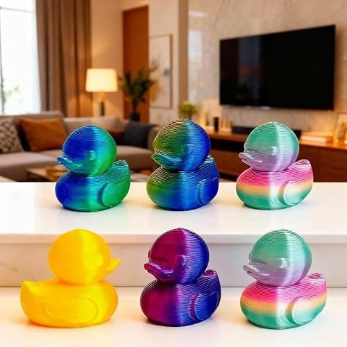 30Pcs 3D Printed Duck Figurine Assorted Colors Handcrafted Decor for Home Office Desk Shelf Display thumbnail 7