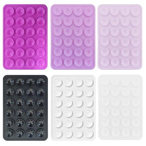 iLamvie 6er Pack Silikon-Saugnäpfe für Alle Handy-Modelle, Anti-Rutsch-Handyhalter für Selfies und Videos,Freihändig,Langlebig & Leicht Bedienbar - Image 1