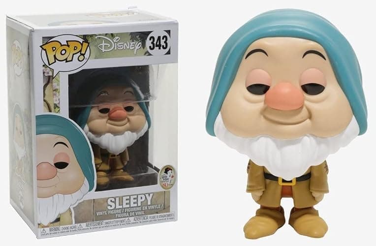 POP Disney: Snow White and The Seven Dwarfs - Sleepy Funko Pop! Vinyl Figure (Bundled with Compatible Pop Box Protector Case), Multicolored, 3.75 inches thumbnail 3