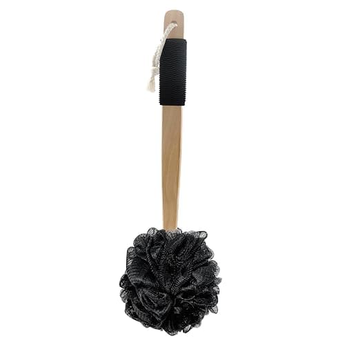 Amazon Basics Loofah Brush, Shower Brush with Handle - Image 1