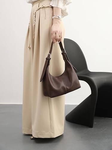 NIUEIMEE ZHOU Hobo Bags for Women Soft Vegan Leather Crescent Shoulder Handbag Slouchy Tote Crossbody Purses thumbnail 8