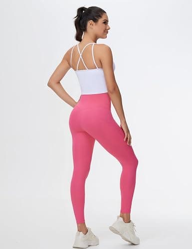 THE GYM PEOPLE Women's Cross Waist Workout Leggings Tummy Control High Waisted Athletic Yoga Pants with Pockets thumbnail 5