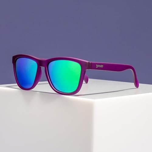 goodr Gardening with a Kraken Polarized Sunglasses, Medium Sized (OG), Dark Purple Translucent Lens with Light Green Mirrored Reflective Lens, UV400 Protection, No Slip, No Bounce thumbnail 5