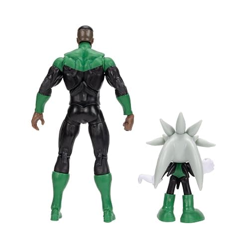 DC X Sonic Collectable Action Figure Multipack Pair of Silver as Green Lantern and Green Lantern Himself! Featuring Multiple Points of Articulation for Action-Packed Posing thumbnail 5
