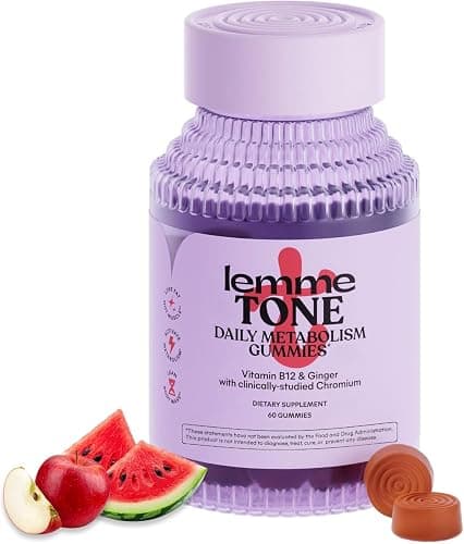 Lemme Tone Metabolism & Body Toning Gummies, 30-Day Supply | Clinically Studied Chromium & B12, Blood Sugar & Weight Management Support, Watermelon Apple Flavor - Image 1