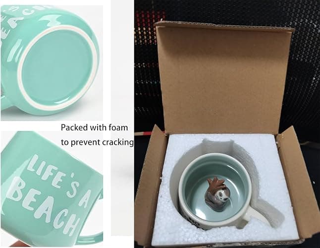 Biigming Tasse Dinosaure 3D Mug en Céramique avec Motif Animal à l'intérieur 350ml Faite à la Main Tasse à café Cadeaux pour Noël Anniversaire Fête Enfants(Dinosaure) thumbnail 6