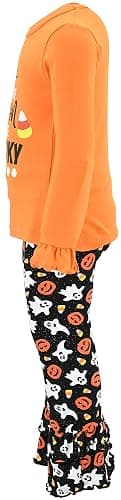 Unique Baby 2 Piece Girls Double Ruffle Leggings and Long Sleeve Shirt Clothes Set Kid and Toddler Girl Outfit thumbnail 3