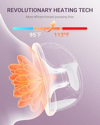 comfyer Heated Breast Pump Hands Free, Industry-Leading Heating Tech, Innovative Magnetic Charging Base, App Discreet Control, 20pcs Breastmilk Storage Bags Included, Hospital-Grade Suction, 2 Pack thumbnail 2