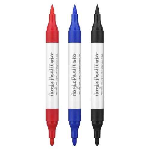 Temporary Tattoo Markers for Skin Paint Pens Kit, 3 Body Markers+ 63 Tattoo Stencils Kit, Flexible Brush Tip, Skin Safe for Art Projects, Drawing (3 Colors-A) - 3 Colors-A thumbnail 7
