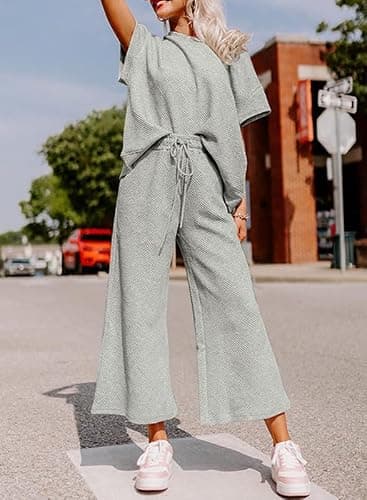 SHEWIN Women Two Piece Sets Business Casual Work Vacation Airport Outfits 2026 thumbnail 4