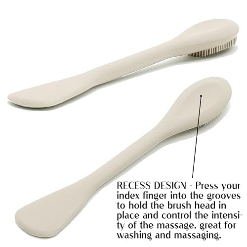Face Mask Brush Applicator, Mask Brushes For Facials Cleansing & Exfoliating, Facial Clay Mask Applicator Tool Silicone Mask Spatula Cream Skincare For Apply Cream, Lotion, Mud, Clay (Black+Starlight) thumbnail 4