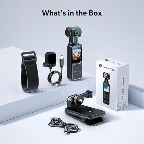 BOBLOV 5K Body Camera with Microphone, W5 Vlogging Camera, 5K/15FPS and 4K/60FPS with 270° Rotating Lens, External Mic Support, Clip/Strap Options, EIS Stabilization for Meeting, and Daily Use (128GB) thumbnail 9