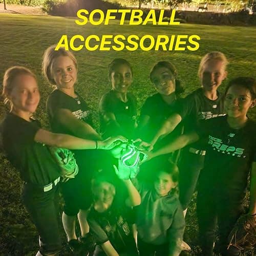 SPARK CATCH Light Up 12" Glow in The Dark Fastpitch Softball for Girls, Teens, and Players (Neon Green) - IMPACT ACTIVATED - Neon Green thumbnail 4