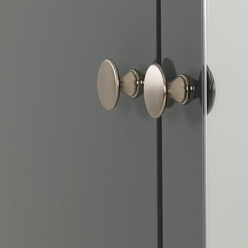 Denver 3 Door 2 Drawer Mirrored Wardrobe in Grey Gloss thumbnail 5
