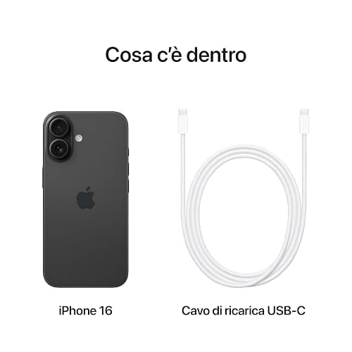 Apple iPhone 16 128 GB: Telefono 5G con Controllo fotocamera, chip A18 e tanta autonomia in più. Compatibile con AirPods; Nero thumbnail 6