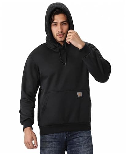 TUAOVA Men's Relaxed Fit Fleece-Lined Pullover Hooded Sweatshirt Comfortable and Soft thumbnail 5