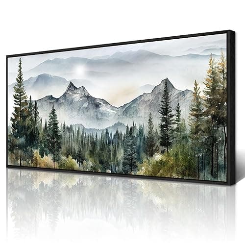 Wapluam Abstract Mountain Landscape Wall Art