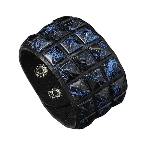 Studded Emo Bracelets Punk Goth Grunge Wristband Scene Accessories Dopamine Colored Choices for Women and Men 80s thumbnail 9