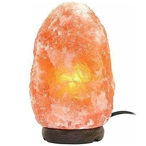 100 Percent Natural Pure Himalayan 1kg Salt Lamp Healing Ionizing Pink Crystal Rock Hand Crafted Air Purifier Home Decor, USB LED Night Light & Gifts Wooden Base Fine Quality Home Decoration - Image 1