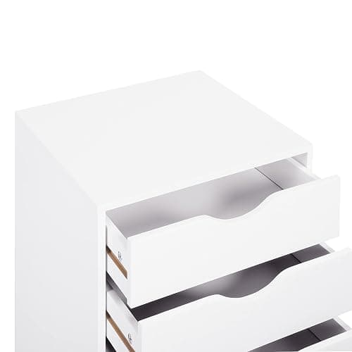 Naomi Home Office File Cabinets Wooden File Cabinets for Home Office Lateral Cabinet Wood Cabinet Mobile Mobile Storage Filing Storage Drawer White 5 Drawer thumbnail 9