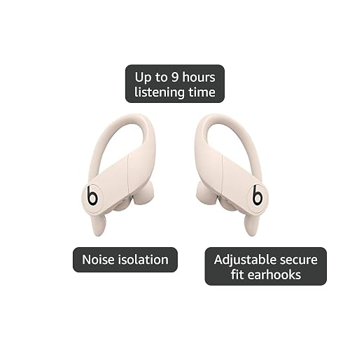 Beats Powerbeats Pro Wireless Earbuds - Apple H1 Headphone Chip, Class 1 Bluetooth Headphones, 9 Hours of Listening Time, Sweat Resistant, Built-in Microphone - Ivory thumbnail 4