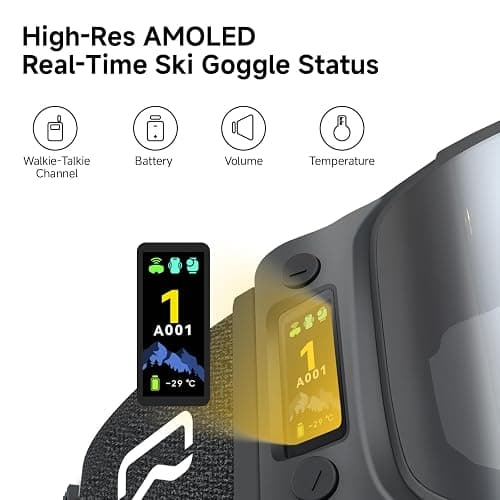 SKIWARRIOR Multifunctional Smart Bluetooth Ski Goggles with Walkie-Talkie, Anti-Fog Zeiss Lens, Music & Call Function thumbnail 8