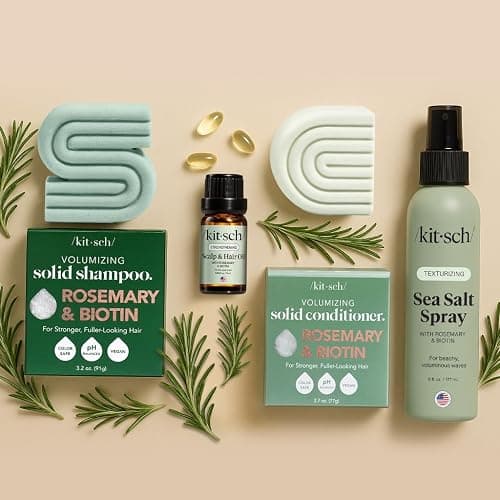 Kitsch Rosemary Oil for Hair Growth – Hair Oil with Biotin, Castor & Jojoba – Pre-Wash Scalp oil for Hair Care – Lavender Scent – 10mL | Ideal Gifts for Women thumbnail 9