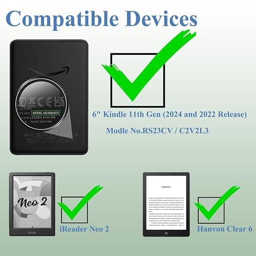 KXOYJAD Clear Case Compatible with Hanvon Clear 6, 6 Inch Kindle 2024 and iReader Neo 2 - Ultra Slim Soft TPU Transparent Cover, Lightweight and Durable Protection (Clear) thumbnail 2