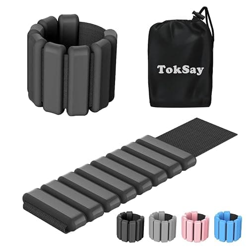 Wearable Wrist & Ankle Weights - (1LB/2LB/4LB), Silicone Bracelet Wrist Bangles for Men Women, Workout Resistance Weights for Exercise,Jogging,Yoga,Gym,Strength Training - Image 1
