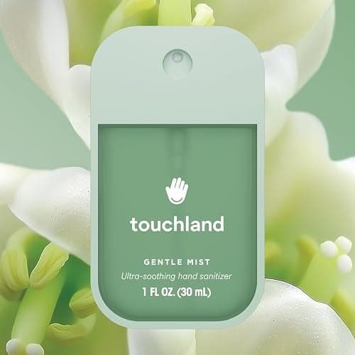 Touchland Gentle Mist Ultra-Soothing Hand Sanitizer Spray, Lily Of The Valley scented, 1FL. OZ. Travel Size thumbnail 4