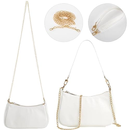 Shoulder Bag for Women with 2 Removable Straps and Zipper Closure Crossbody Bags Clutch Tote HandBags Purses thumbnail 6