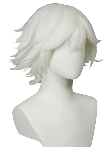 Micotaku Miraculous Ladybug Officially Licensed Cat Blanc White Short Cosplay Wig thumbnail 2