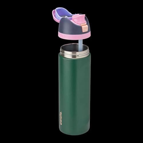 Owala FreeSip Insulated Stainless Steel Water Bottle with Straw for Sports and Travel, BPA-Free Sports Water Bottle, 24 oz, Blue/Green Forest Fairy thumbnail 6