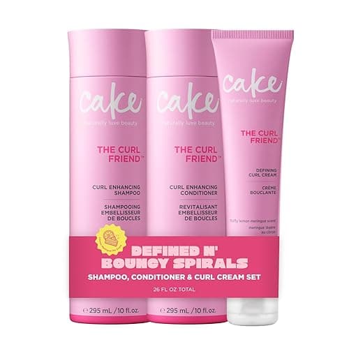 Cake Beauty Curl Defining Shampoo, Conditioner & Cream Set - Curl Enhancing, Moisturizing, Frizz Control - For Curly Hair - With Avocado Oil & Argan Oil - 3 Pack - Image 1