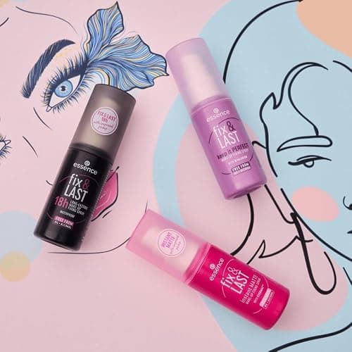 essence fix & LAST keep it PERFECT MAKE-UP FIXING SPRAY, Transparent, fixierend, natürlich, strahlend frisch, vegan, ölfrei, ohne Parfüm, ohne Alkohol, 1er Pack (50ml) thumbnail 6