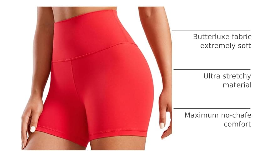 CRZ YOGA Butterluxe Biker Shorts 4'' - High Waisted Booty Workout Volleyball Yoga Womens Spandex thumbnail 4