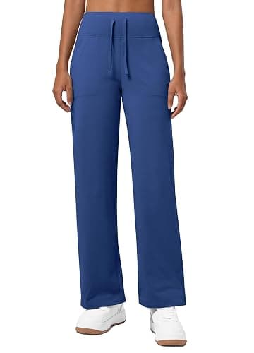 Willit Women's Fleece Lined Pants Wide Leg Thermal Yoga Winter Pants with Pockets High Waist Comyf Casual Lounge Pants thumbnail 2