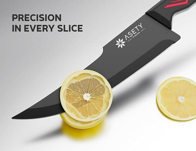 Knife Set - 15 PCS Kitchen Knife Set with Built-in Knife Sharpener Block - Stainless Steel Knife Block Set - Dishwasher Safe, Elegant Box for Men Women, Fathers day, Red thumbnail 6