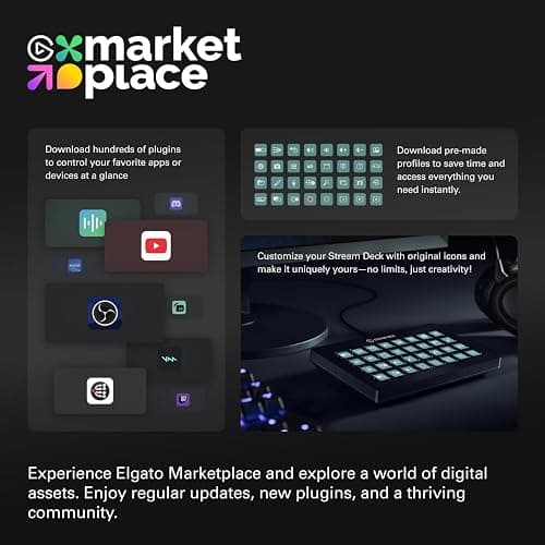 Elgato Stream Deck XL – Advanced Studio Controller, 32 macro keys, trigger actions in apps and software like OBS, Twitch, ​YouTube and more, works with Mac and PC thumbnail 7