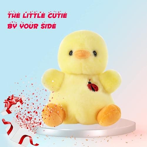 Sew Butiful 8" Duck Stuffed Animals Plush, Cute Plushies for Animal Themed Parties Teacher Student Award, Animal Toys for Baby, Boy, Girls, Great for Nursery, Room Decor, Bed (Duck) thumbnail 2