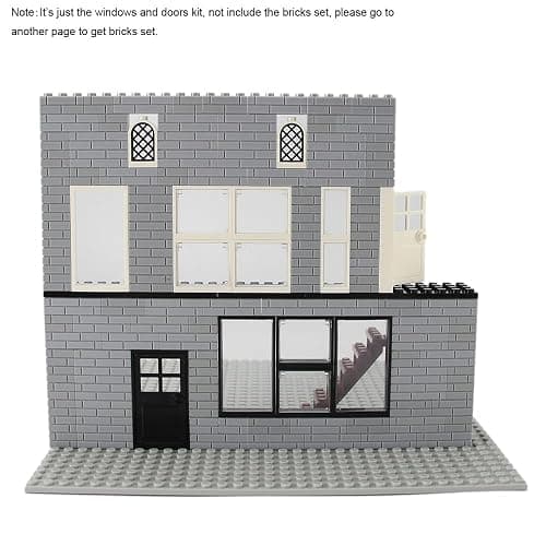 Feleph Windows and Doors Set Interior Decoration Accessories MOC Building Block Kit 118 Pieces and Parts Compatible with Major Brands thumbnail 4