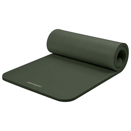 Retrospec Solana Yoga Mat 1" Thick With Nylon Strap For Men & Women - Non Slip Exercise Mat For Home Yoga, Pilates, Stretching, Floor & Fitness Workouts - Image 1