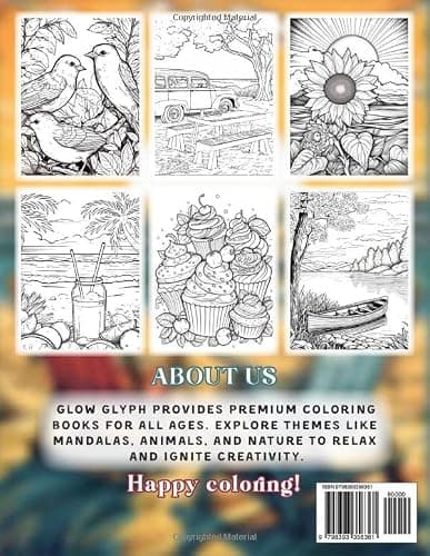 101 CALMNESS: Adult Coloring Book — Relaxing Book to Calm your Mind and Stress Relief — Beautiful Designs of Animals, Landscape, Beach, House, Birds, Flowers, and more thumbnail 2