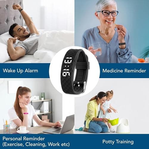 Tabtime Vibrating Alarm Reminder Watch - with up to 10 Personal Alarms or Pill Reminders per Day thumbnail 3