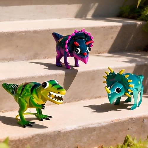 Natelf Dinosaur Metal Decorative Garden Set of 3, Yard Art Home Sculpture Gifts for Women Men Mom Birthday Gifts, Outside Statues for Lawn Ornaments, Outdoor Decorations thumbnail 6