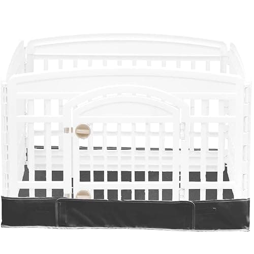 Dog Playpen Bottom Pad Fits for 36 Inch 4 Panels Exercise Pet Playpen, Dog Crate Pad Puppy Playpen Pad, Hoop and Loop Design (Note: Playpen Not Included). -PureBlack - Image 1