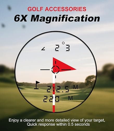 Golf Rangefinder with Slope, 1000 Yards Range Finder Golf, 6X Magnification, Flag Locking Vibration, Rechargeable Laser Range Finder thumbnail 4