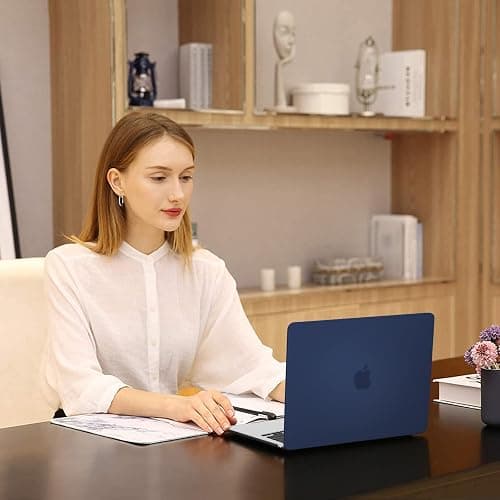 MOSISO Compatible with MacBook Air 13 inch Case 2025 2024 2023 2022 M4 A3240 M3 A3113 M2 A2681, Plastic Hard Shell&Keyboard Cover&Screen Film&Type C for MacBook Air 13.6 inch Case, Navy Blue thumbnail 6