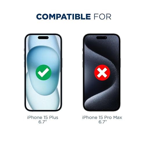 Tech Armor for Apple iPhone 15 Plus Screen Protector Privacy Glass 6.7 inch - Ballistic Tempered, Anti-Spy, Case Friendly, Easy Installation, Bubble Free, Touch Support, 1 Pack thumbnail 2